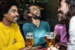 friends enjoying spring - alcohol free beer